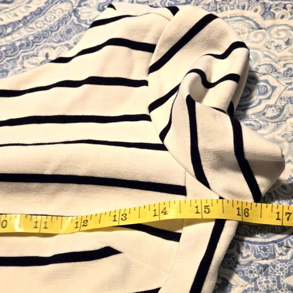 Banana Republic White & Black Striped Pencil Dress size 4 - Picture 7 of 11